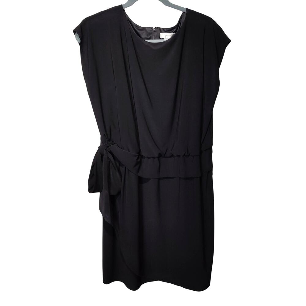 NWT CJ Banks Women's Plus Sz 24W Black Stretchy Dress Round Neck Sleeveless